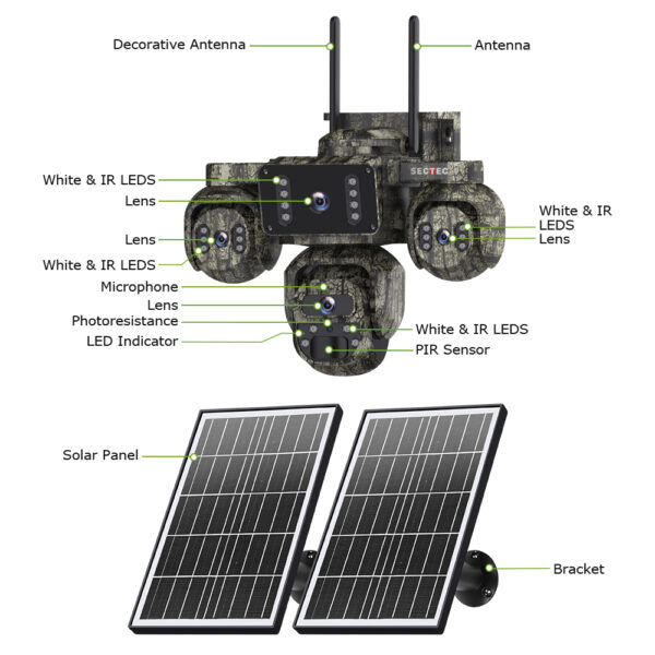 Ultra HD Lovačka Solarna 4G Kamera Sectec K-323-20M - Slika 6