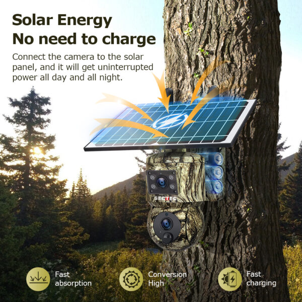 Dual Lens Solarna 4G Kamera Sectec ST-538-6M - Slika 4